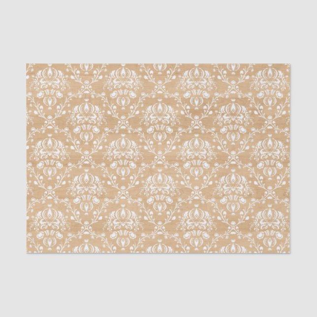 Mousseline Texture en bois rustique avec papier de tissus Dam (Recto)