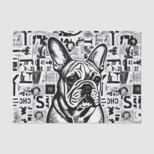 Mousseline Tissu ou papier de découpage pour Bulldog français