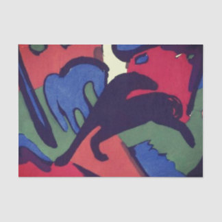 MOUSSELINE TISSU PAPIER FRANZ MARC HORSES
