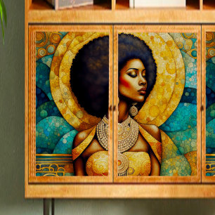 Mousseline Une femme africaine et un collier décolpage papier