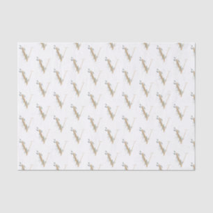 Mousseline V Monogramme Floral Papier Tissu