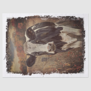 Mousseline Vache Lait de lait Holstein Friesian Tissu Papier