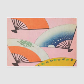 Mousseline Ventilateurs japonais d'antiquité - Papier Tissu p