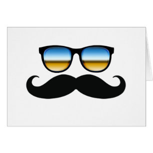 Moustache cool sous Shades
