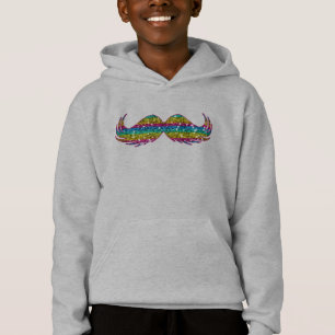 Moustache de parties scintillantes d'arc-en-ciel
