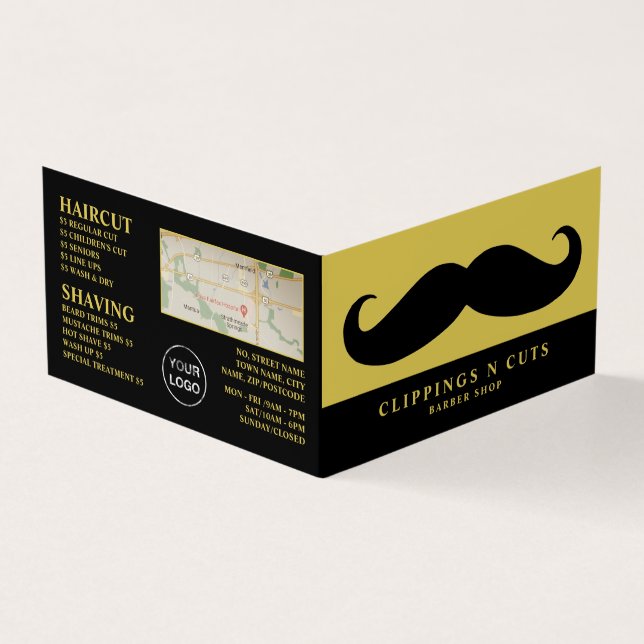 Moustache noire, carte de fidélité des Barbiers ho (Extérieur)
