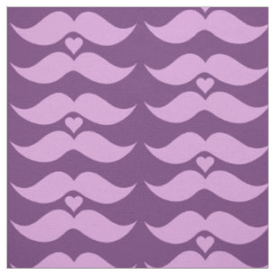 Moustaches roses tissu personnalisé