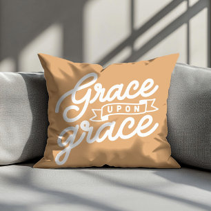Moutarde Grâce chrétienne sur grâce Coussin de jet