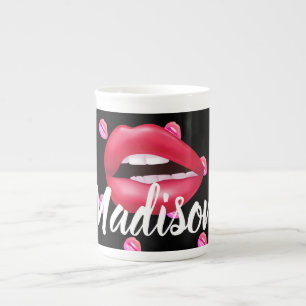 Mouth Lipstick Makeup Beauty Custom Personalisiert Prozellantasse