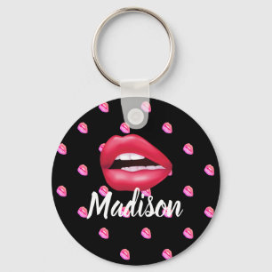 Mouth Lipstick Makeup Beauty Custom Personalisiert Schlüsselanhänger