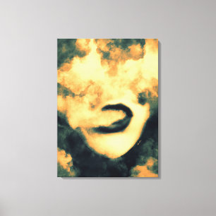Mouth Smoke Vape Grunge Leinwanddruck