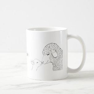 Mouton d'agneau Cute seep Maman Bébé Mug Mug sur m