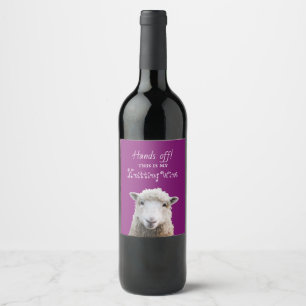 Mouton Face Tricot Vin Dit Étiquette Personnalisé