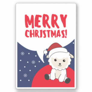 Moutons de Noël Moutons Animaux d'hiver Sticker