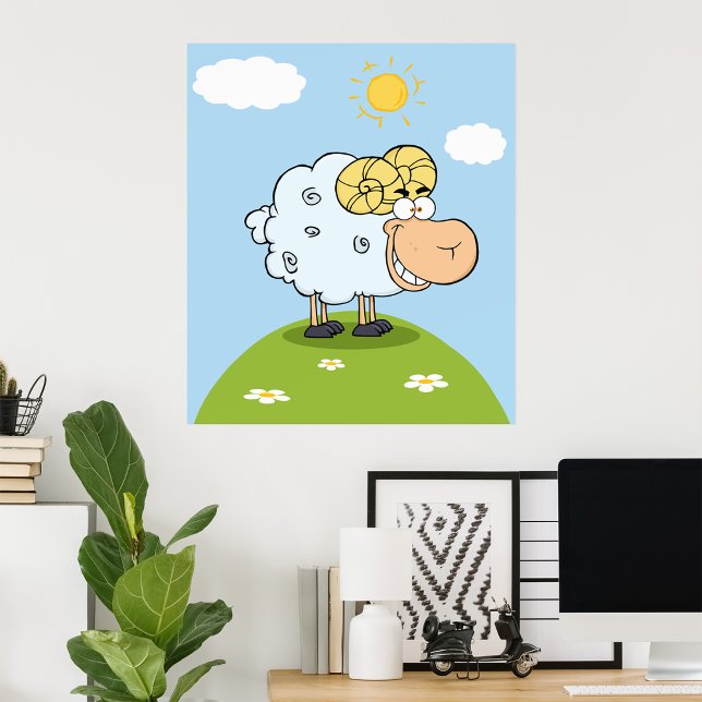 Moutons Drôle Sur Une Affiche De Colline (Créateur téléchargé)