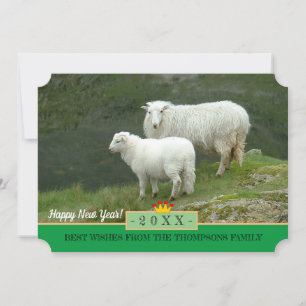 Moutons et Bonne année ! Carte /Agriculteurs