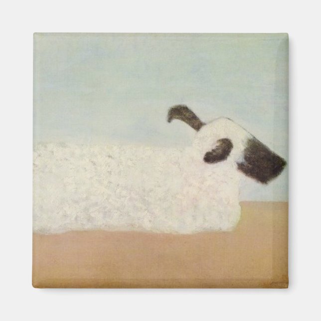 Moutons (par Milton Avery) Magnet (Devant)