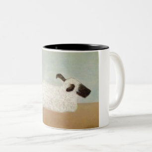 Moutons (par Milton Avery) Mug à café à deux tons