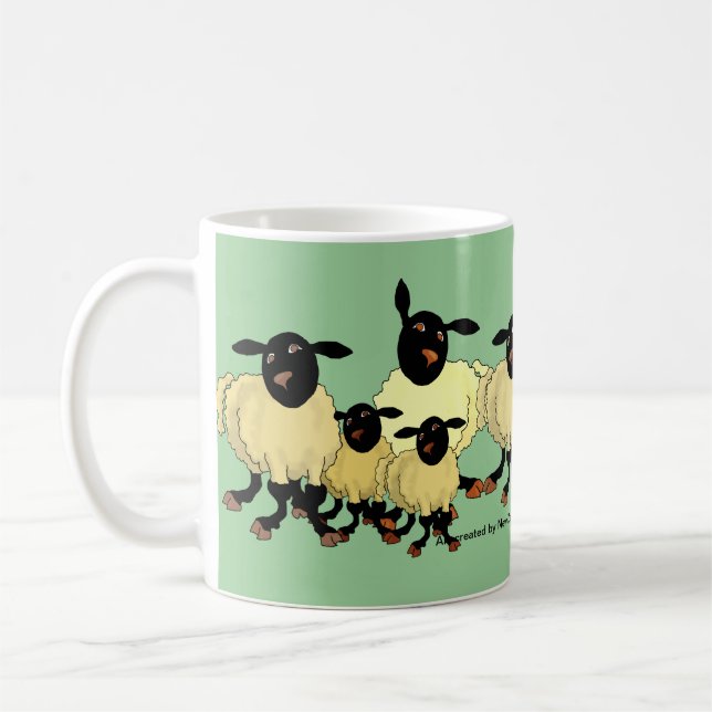 Moutons sur la tasse (Gauche)