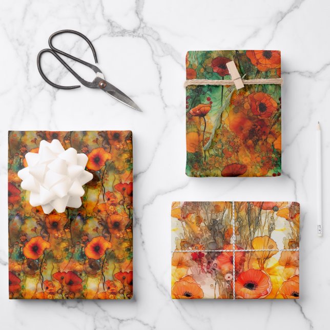 Movana - Monde du pavot rouge - Set de papier cade (Recto)