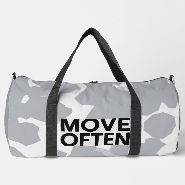 "Move Often Camo Duffel" Duffle Bag (Vorderseite)