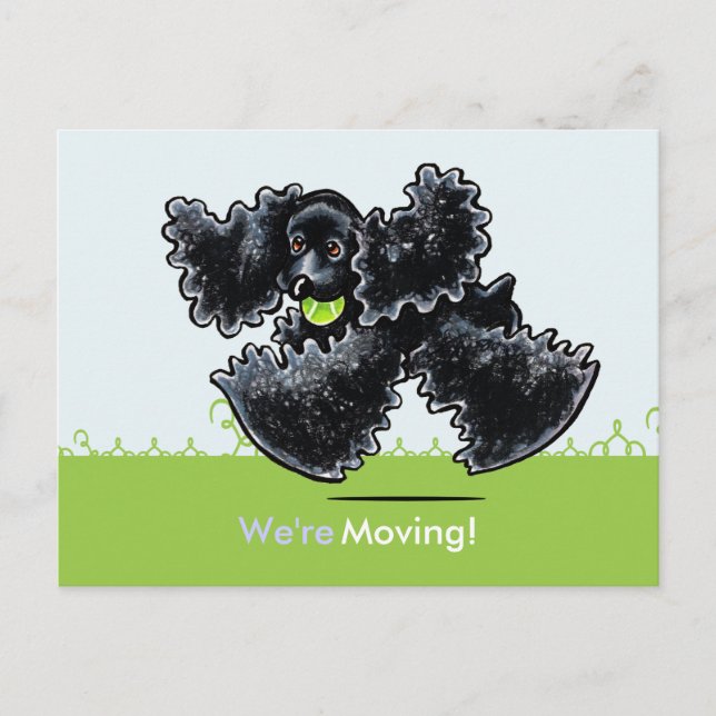 Moved Moving Cocker Spaniel Neue Adresse Ankündigungspostkarte (Vorderseite)