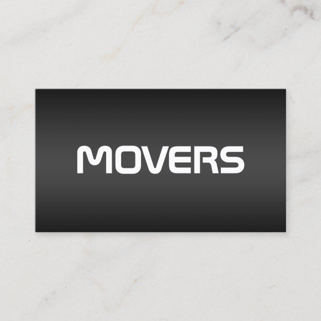 Movers Black Visitenkarte (Vorderseite)