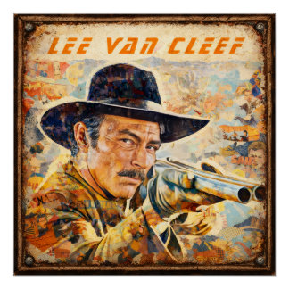 Movie Actor Lee Van Cleef Poster
