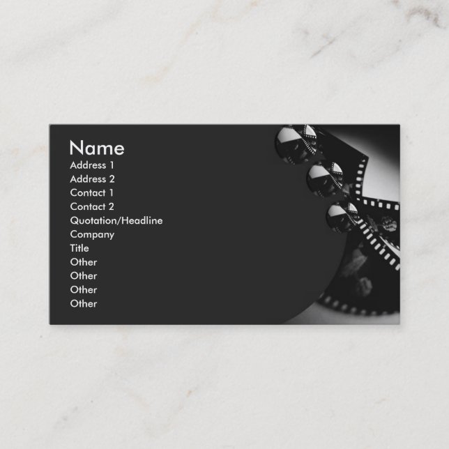 Movie Business Card Visitenkarte (Vorderseite)