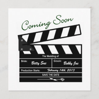 Movie Clapboard Hochzeit speichern Sie das Datum Save The Date