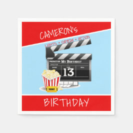 Movie Clapboard Popcorn 13. Geburtstagsparty Serviette