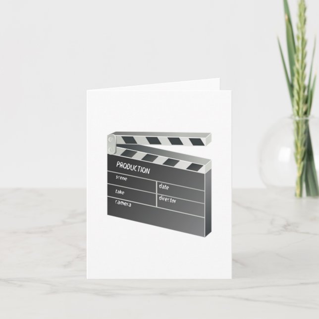 Movie Clapperboard Karte (Vorderseite)