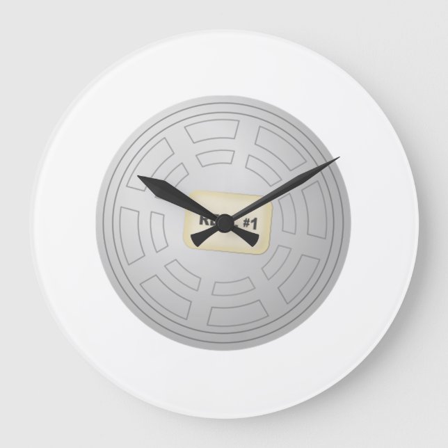 Movie Film Reel Große Wanduhr (Vorderseite)