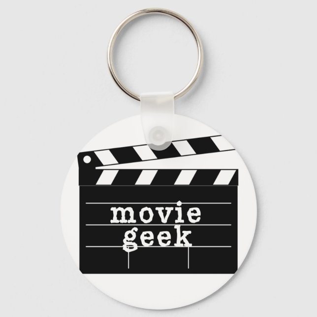 Movie Geek mit Clapboard Schlüsselanhänger (Vorderseite)