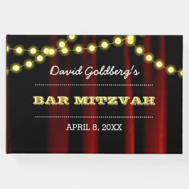 Movie Lights Yellow Bar Mitzvah Gästebuch