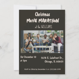 Movie Marathon Christmas Party Invitation Einladung