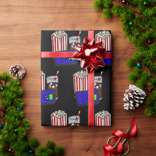 Movie Night Birthday Thema Geschenkpapier