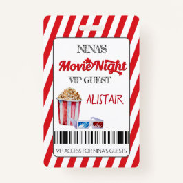 Movie Night VIP Guest Lanyard, Cinema Lanyard, Ausweis