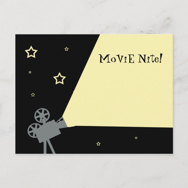 Movie Nite Invite Einladungspostkarte (Vorderseite)