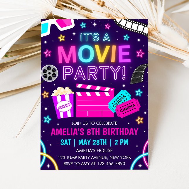 Movie Party Birthday Invitation (Créateur téléchargé)