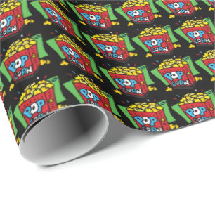 Movie Popcorn und Money Packingpapier Geschenkpapier