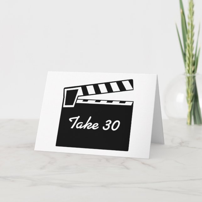 Movie Slate Clapperboard Geburtstagskarte Karte (Vorderseite)