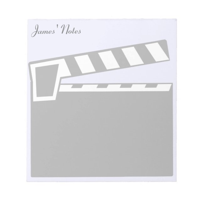 Movie Slate Clapperboard Notizblock (Vorderseite)