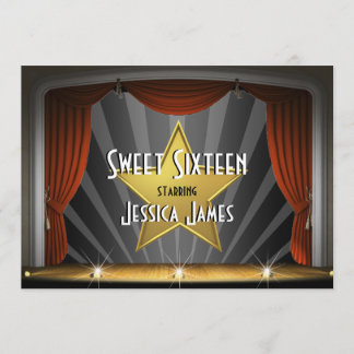Movie Star 16 . Geburtstag Einladung