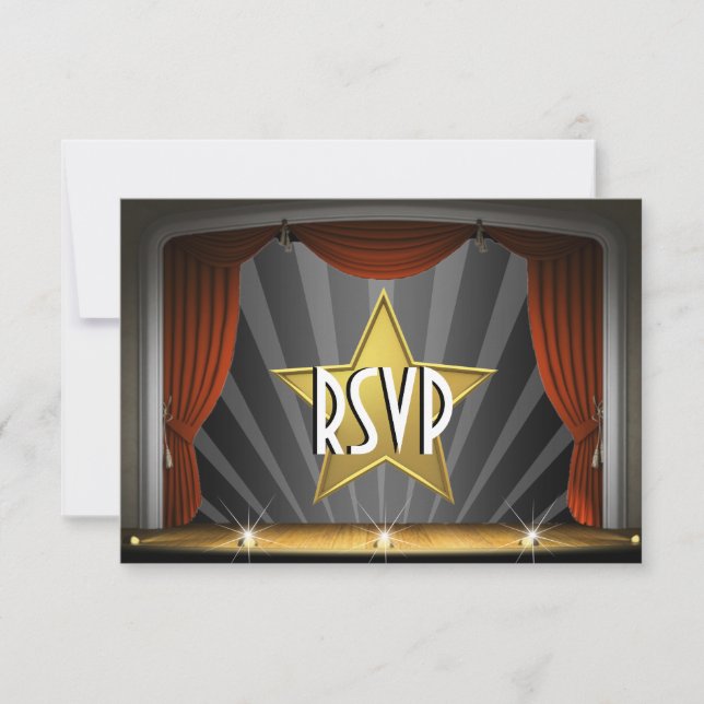 Movie Star 16 . Geburtstag RSVP Karte (Vorderseite)