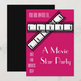 Movie Star Hollywood kleidet sich Party Einladung