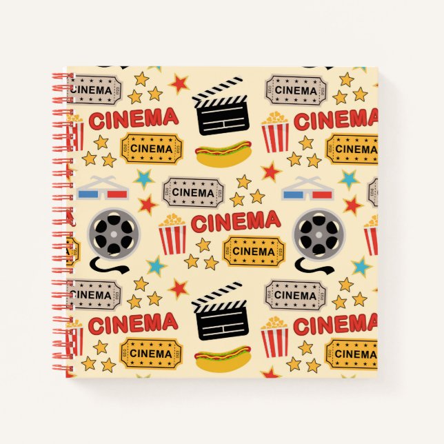 Movie Theater Fun Muster Notizbuch (Vorderseite)