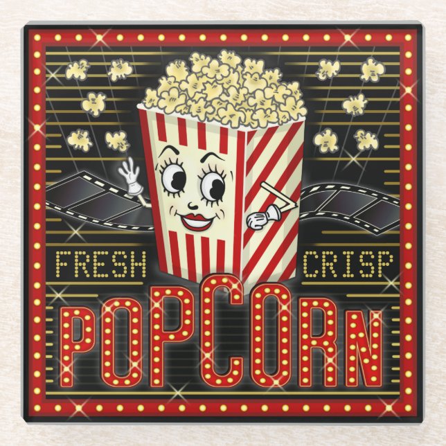 Movie Theater Marquee Zuhause Cinema Glasuntersetzer (Vorderseite)