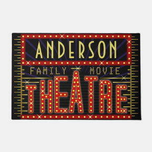 Movie Theater Marquee Zuhause Cinema Individuell Fußmatte