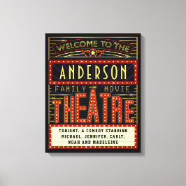 Movie Theater Marquee Zuhause Cinema | INDIVIDUELL Leinwanddruck